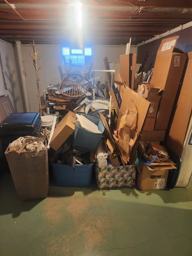 Roll-off dumpster container at job site for 8 Yard Dumpster Rental in Berryville